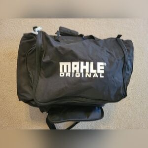 Mahle Branded Black Duffle Bag On Wheels